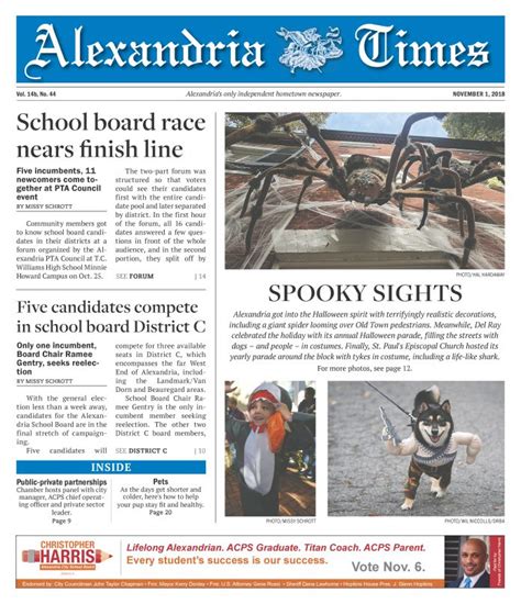 Alexandria times - The Alexandria Times is a weekly newspaper that covers local news, sports, arts and entertainment in the Port City. It also features editorials, columns, …